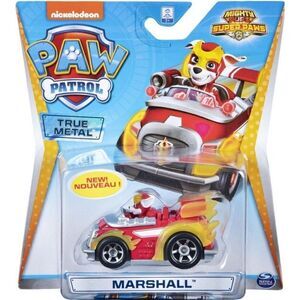 Paw Patrol Marshall True Metal Die-Cast Fire Truck Vehicle Mighty Series NEW